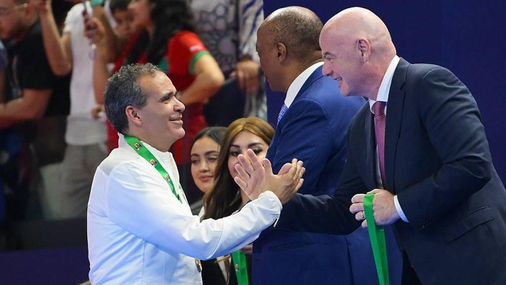 إنفانتينو: "كان من دواعي سروري أن أكون في المغرب وأن أشعر بشغف شعبه الرائع بكرة القدم وتهانينا لـ'أسود القاعة' على فوزهم باللقب"