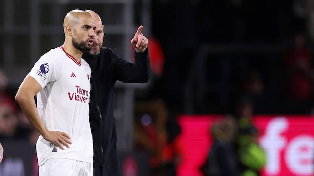 مانشستر يونايتد يؤجل الحسم في مستقبل أمرابط لغاية تحديد مصير مدربه تين هاغ