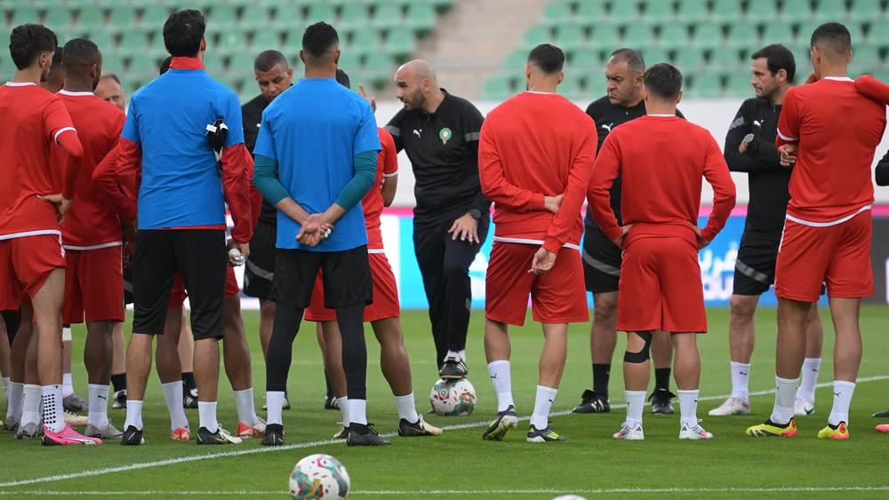 المنتخب المغربي يجري أول حصة تدريبية استعدادا لمواجهة الكونغو برازافيل في تصفيات المونديال