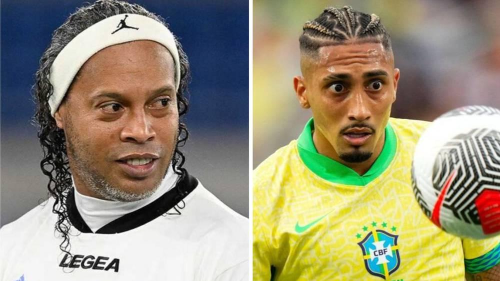 رافينها مستغربا من تصريحات رونالدينيو: "علمت بأنه طلب من فينيسيوس توفير تذاكر له لحضور مباريات البرازيل في كوبا أمريكا"