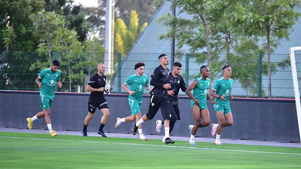 بمشاركة رحيمي وبنصغير.. المنتخب المغربي الأولمبي يواصل تداريبه بمركز محمد السادس استعدادا لأولمبياد باريس