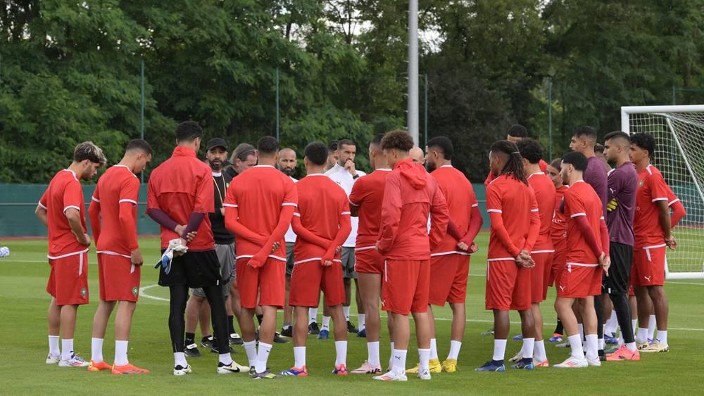 المنتخب المغربي الأولمبي يجري أول حصتين تدريبيتين في فرنسا استعدادا للأولمبياد
