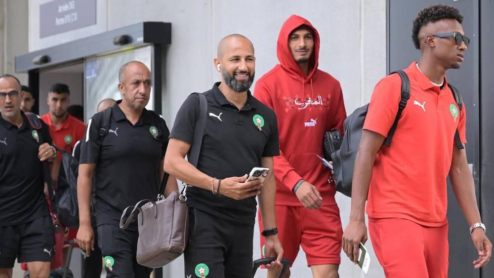 "أولمبياد 2024"/ بعثة المنتخب المغربي تحط الرحال  في مدينة باريس استعدادا لمواجهة نظيرتها الأمريكية