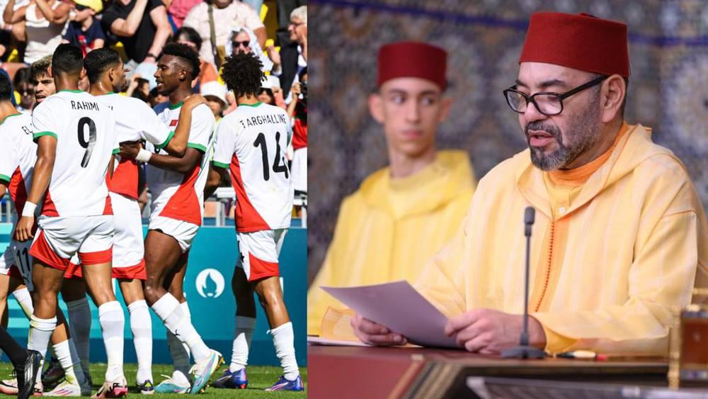 برقية تهنئة من الملك محمد السادس إلى المنتخب المغربي الأولمبي عقب تتويجه بالميدالية البرونزية في أولمبياد باريس
