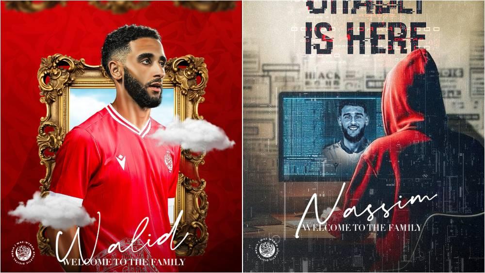 رسميا/ الوداد يعلن تعاقده مع نسيم الشادلي ووليد ناسي