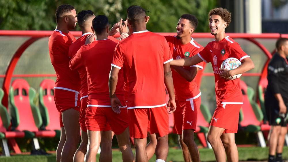 المنتخب المغربي يجري آخر حصة تدريبية قبل مواجهة الغابون في تصفيات كأس أمم أفريقيا