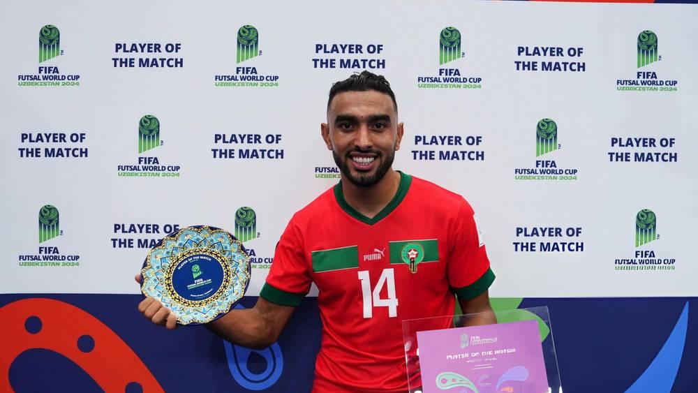 إدريس الرايس الفني يحصد جائزة "رجل المباراة" أمام بنما في كأس العالم لـ"الفوتسال"