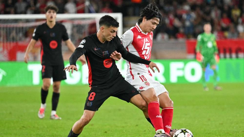 موناكو يهزم برشلونة (2-1) في مستهل مشوارهما بدوري أبطال أوروبا