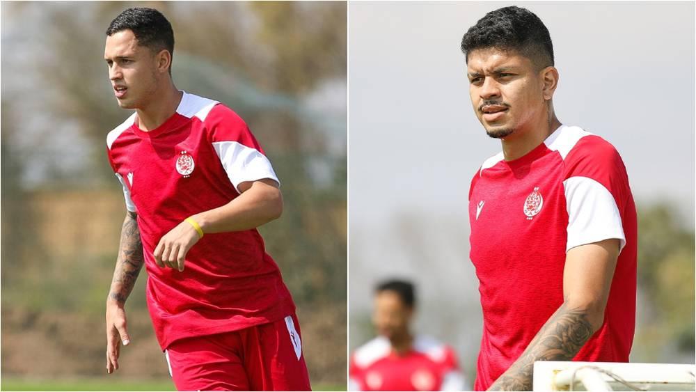 البرازيليان وينديروسكي وفيانا يخوضان أول حصة تدريبية بقميص الوداد الرياضي