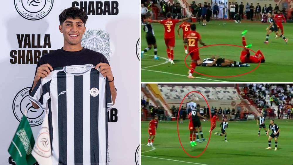 ماجد عبدالله (18 سنة) لاعب الشباب السعودي يتعرض لحالة إغماء بعد إصابة خطيرة في الرأس!