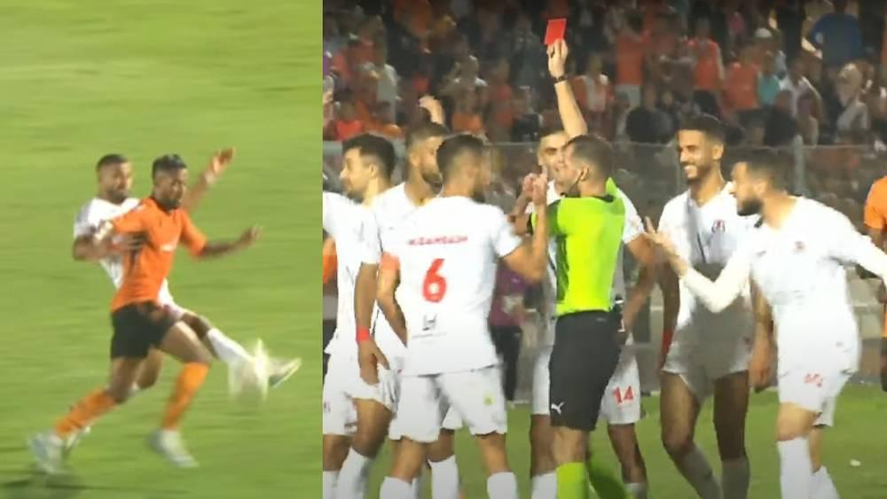 الاحتجاجات على التحكيم تطال حكم مباراة نهضة بركان والفتح بعد طرد مدافع الفريق الرباطي أيوب المودن