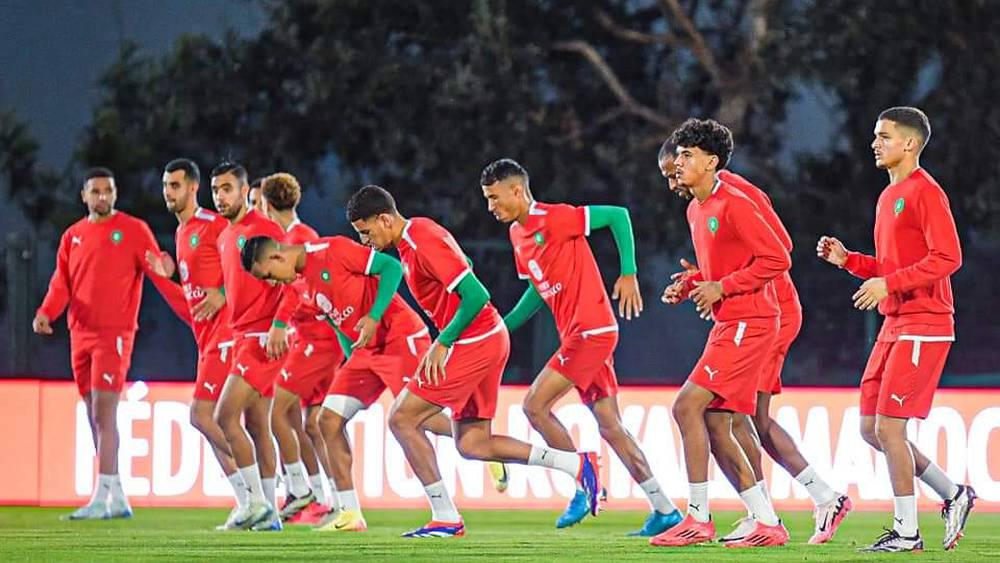 المنتخب المغربي يجري حصتين تدريبيتين قبل التوجه لوجدة لمواجهة أفريقيا الوسطى