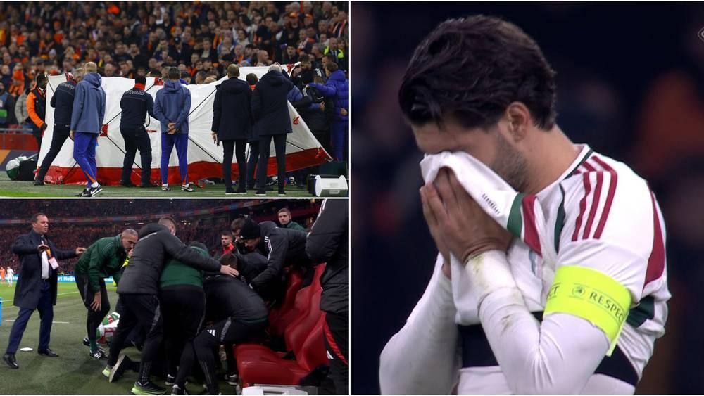 بعد تعرضه لحالة إغماء في المباراة ضد هولندا.. "سالاي" أحد أعضاء طاقم المنتخب المجري يستفيق من الغيبوبة وحالته مستقرة!