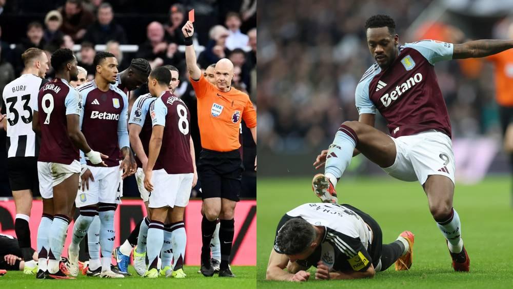 رسميا/ إيقاف دوران لاعب أستون فيلا 3 مباريات بعد تدخله على شار!