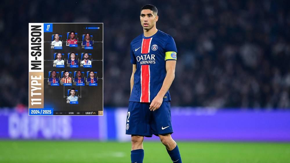 حكيمي ضمن التشكيلة المثالية للشطر الأول من الموسم بالدوري الفرنسي