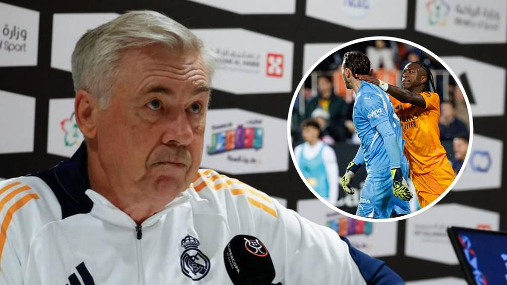 أنشيلوتي عن إيقاف فينيسيوس مباراتين: "العقوبة لم تكن عادلة"