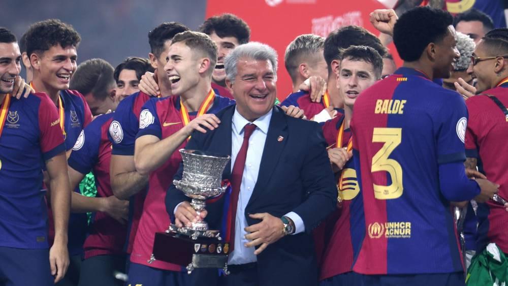 100 ألف يورو لكل لاعب بعد تتويج برشلونة بالسوبر الإسباني