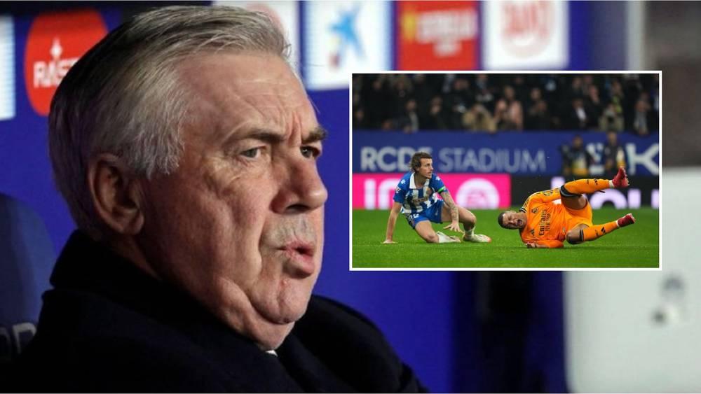 أنشيلوتي: "لا أعلم لماذا لم يطرد الحكم روميرو بعد تدخله على مبابي؟ وفي النهاية كان هو مسجل هدف الفوز"