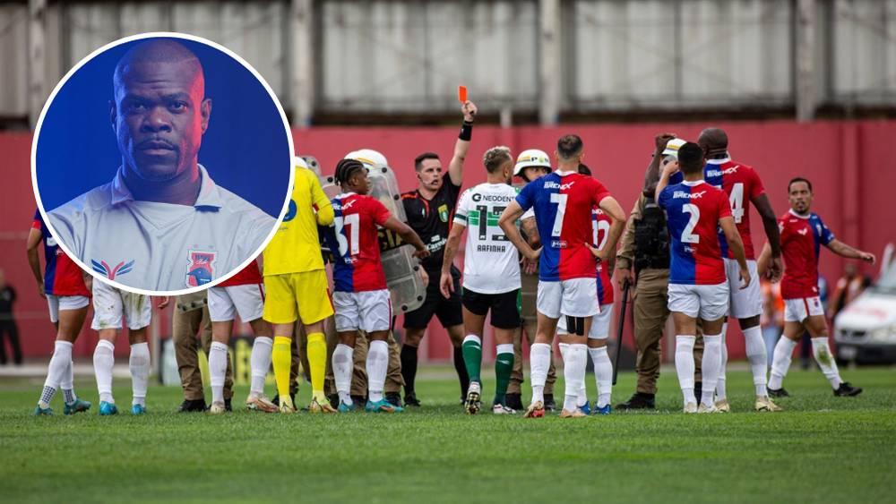 يحدث في البرازيل.. الحكم يستعين بالشرطة العسكرية لإخراج لاعب من الملعب بعد طرده