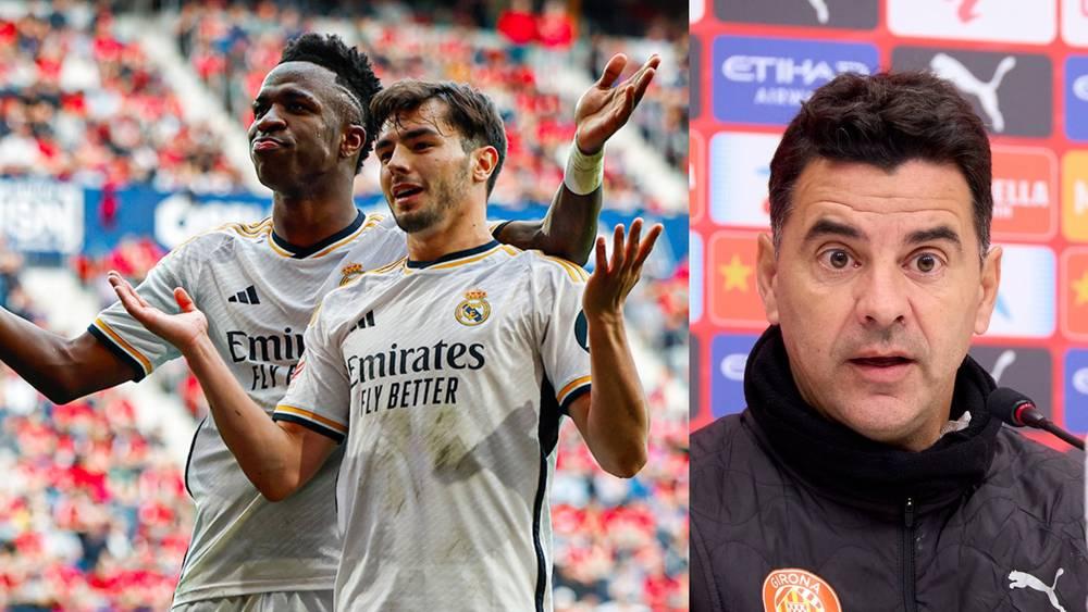 مدرب جيرونا: "لست قلقا من التحكيم بقدر قلقي من مهاجمي ريال مدريد كدياز وفيني ومبابي"