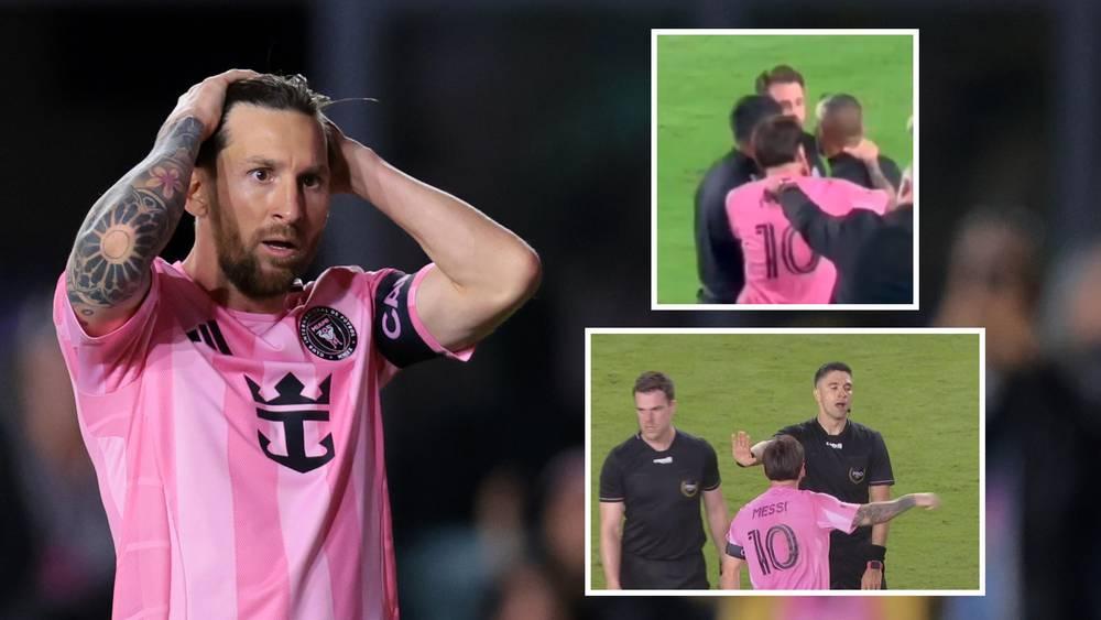 الدوري الأمريكي/ ميسي يفقد أعصابه.. ثار في وجه الحكم ودخل في نقاش مع المغربي مهدي بلوشي!