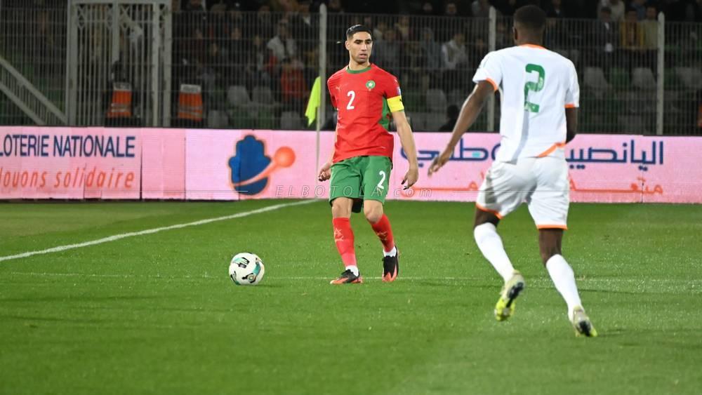 أشرف حكيمي أبرز الغائبين عن المنتخب المغربي أمام تنزانيا بسبب الإنذارات