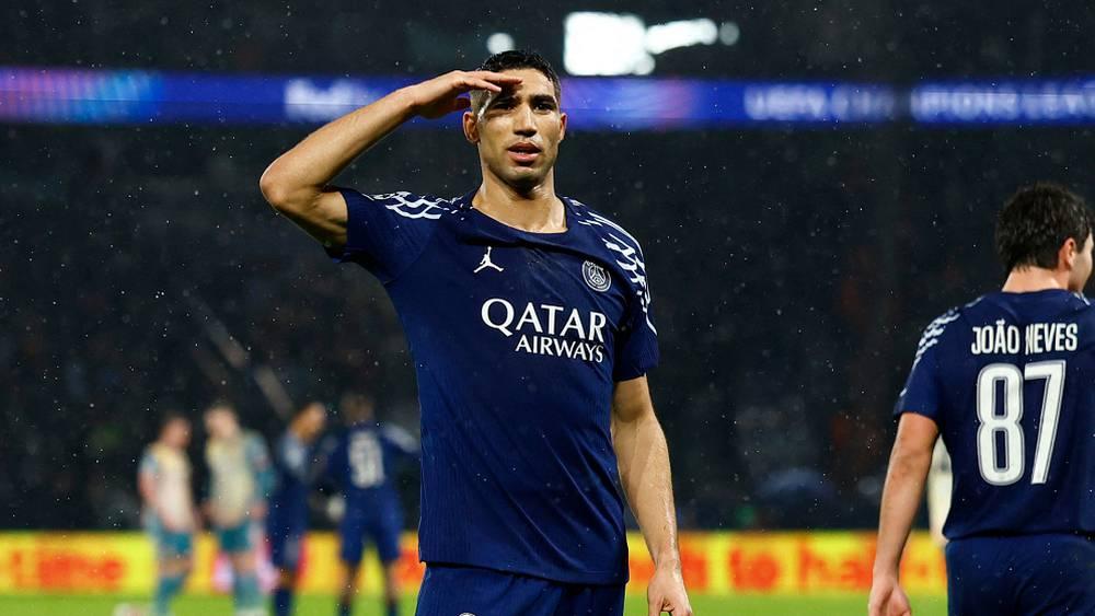 حكيمي في التشكيلة المثالية للجولة الـ28 من الدوري الفرنسي