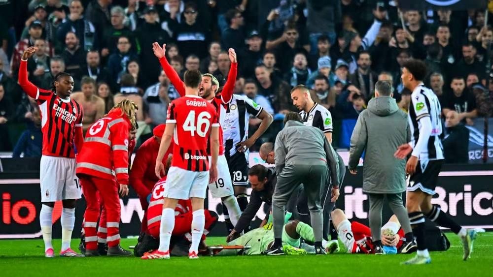 نقل حارس ميلان مانيان إلى المستشفى بعد إصابته في الرأس!