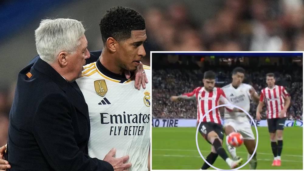 أنشيلوتي: "لا أفهم لماذا لم يتم الرجوع للـ'VAR' في ركلة جزاء بيلينغهام أمام بلباو"