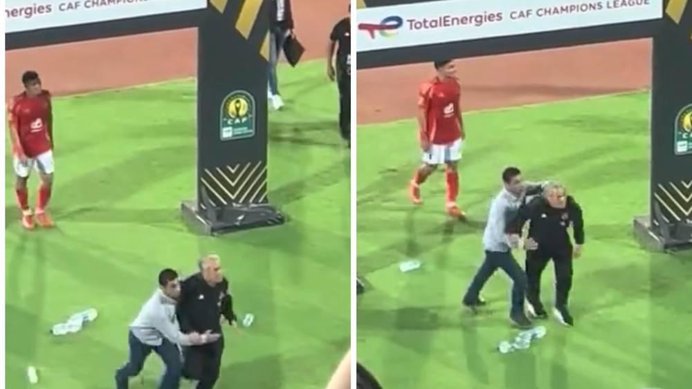 جماهير الأهلي ترشق مدربها كولر بالقارورات بعد الإقصاء من دوري أبطال أفريقيا على يد سان داونز