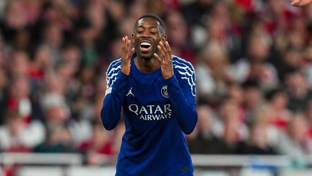 ديمبيلي يصاب في "وقت حساس" من الموسم والشكوك تحوم حول مشاركته ضد أرسنال