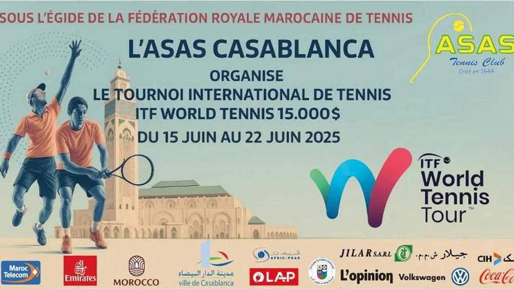 الجمعية الرياضية لعين السبع تنظم الدوري الدولي "ITF" بالدار البيضاء بمشاركة 14 دولة وجوائز بقيمة 15 ألف دولار