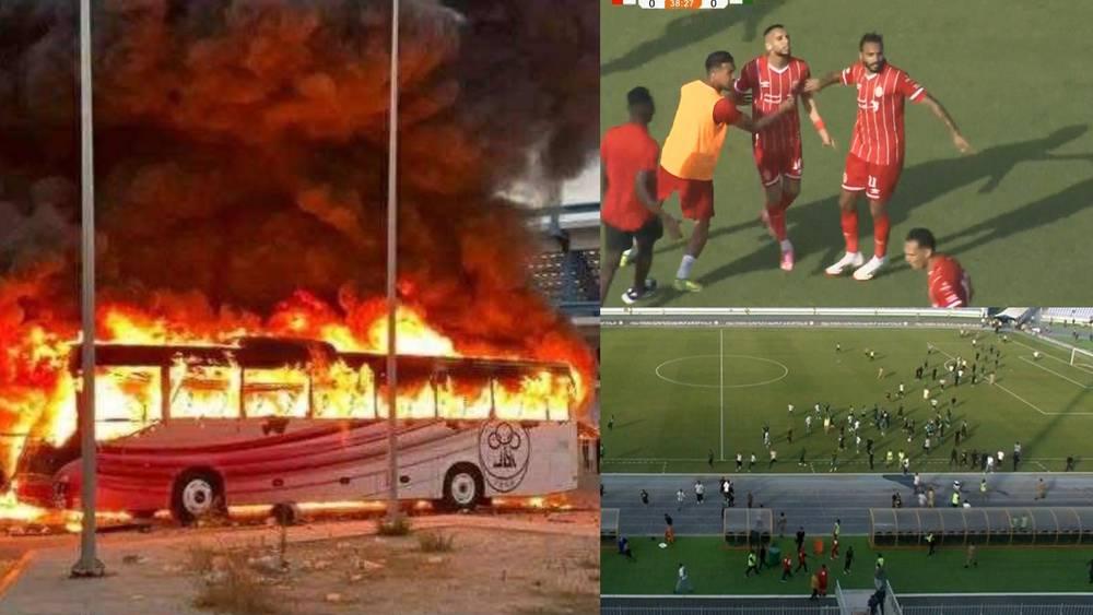 إطلاق الرصاص الحي وإضرام النار في حافلة نادي الاتحاد.. أعمال شغب "خطيرة" تُوقف "ديربي طرابلس" في الدوري الليبي!