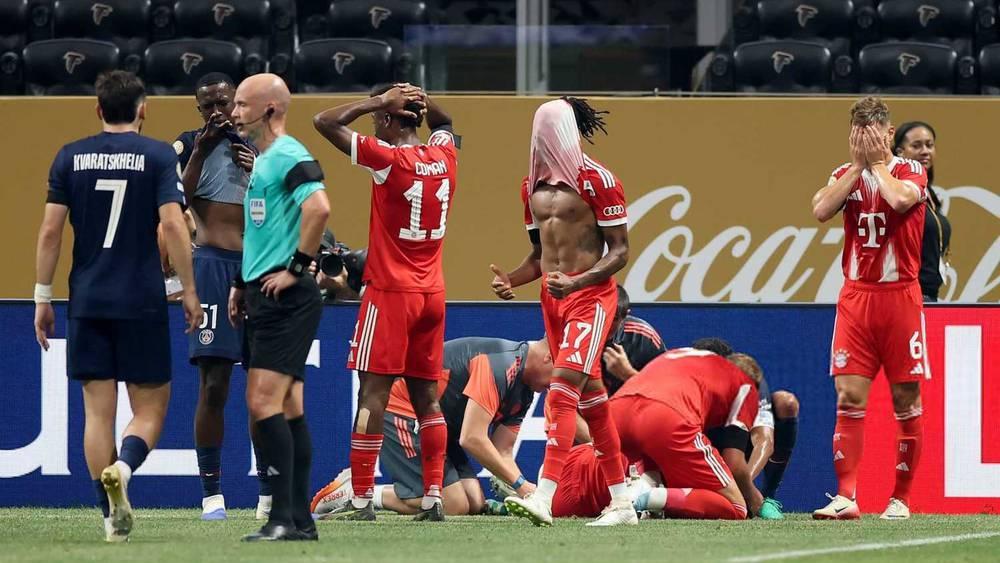 موسيالا يتعرض لإصابة "مروعة" قبل نهاية الشوط الأول ضد باريس سان جيرمان