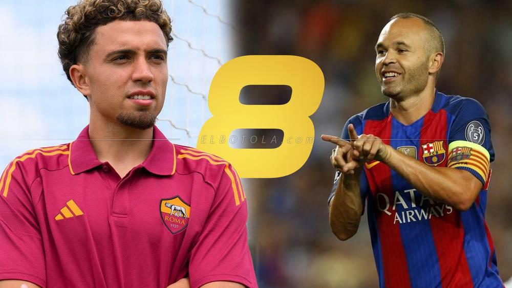 العيناوي: "اخترت الرقم 8 رفقة روما لأنني عاشق لبرشلونة ونجمه أندريس إنييستا"