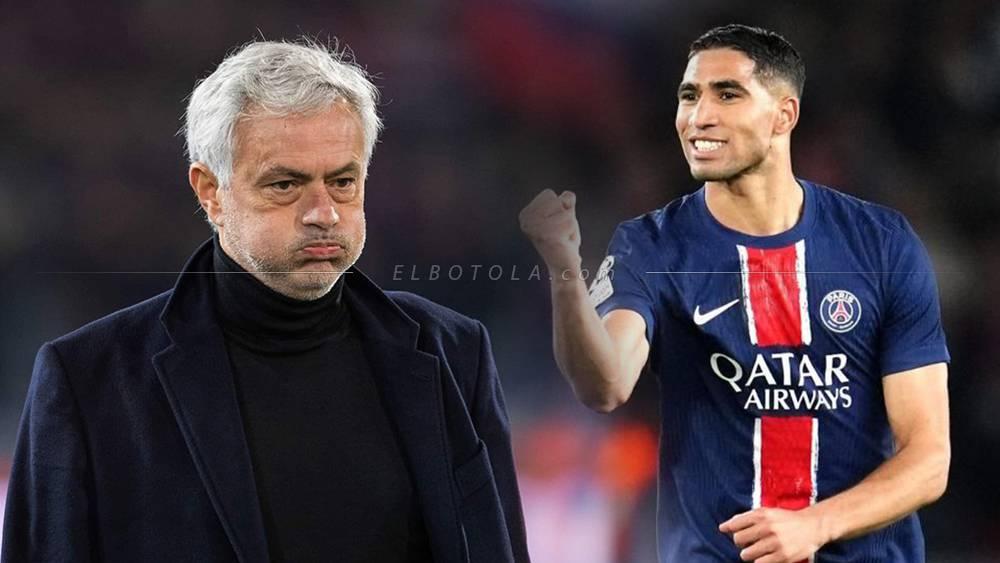 مورينيو يشيد بحكيمي على طريقته: "أحب امتلاك ظهير مثله لكن لا يوجد الكثير منه في العالم"