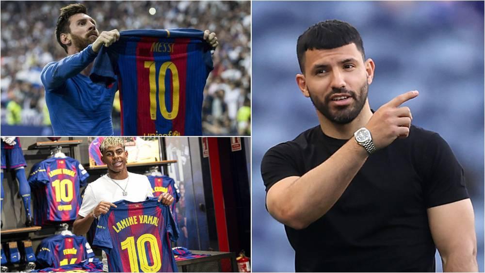 أغويرو: "يامال يستحق الرقم 10 في برشلونة ولكن لا يجب مقارنته بميسي"