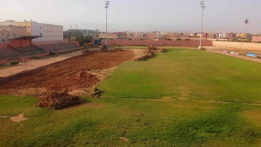انطلاق أشغال إعادة تهيئة ملعب "أحمد فانا" بالدشيرة الجهادية
