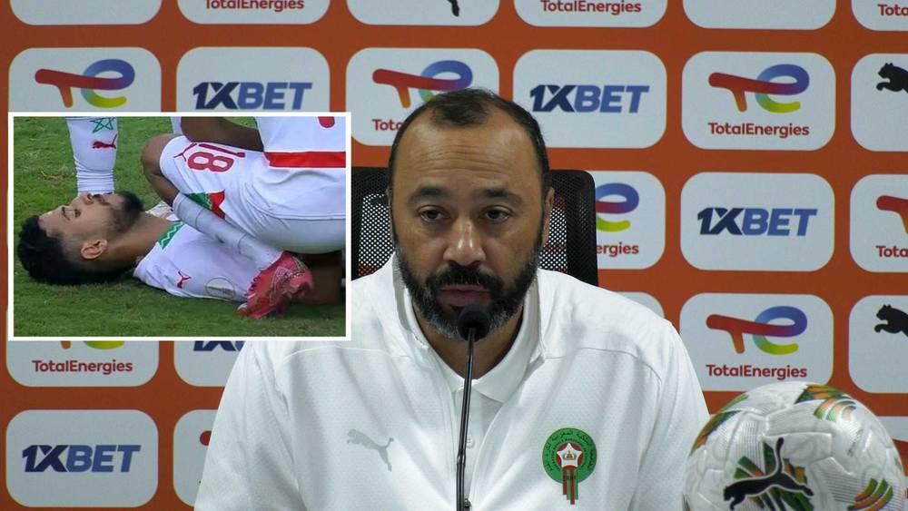 السكتيوي: "خروج مولوعة أثر على توازن المنتخب وسنرى إمكانية الاعتماد عليه أمام زامبيا"