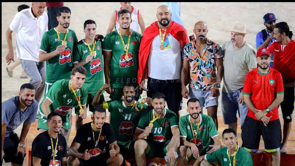 كرة القدم الشاطئية.. المغرب يتوج بلقب الدوري الدولي في ليبيا بعد تخطيهم البرازيل والعراق والبلد المستضيف