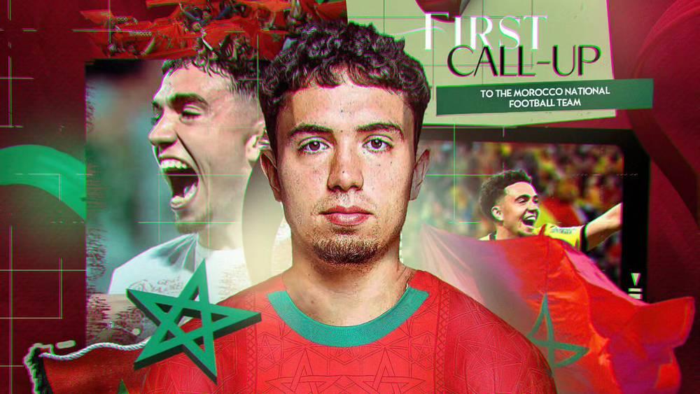 بقلب أحمر إلى جانب الراية المغربية.. العيناوي يتفاعل مع استدعائه الأول لقائمة "الأسود"