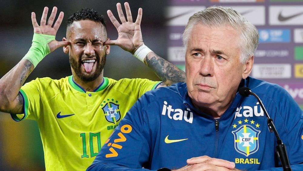 أنشيلوتي: "لا أحد يُشكك في مؤهلات نيمار واستبعاده من قائمة البرازيل قرار فني يرتبط بحالته البدنية"