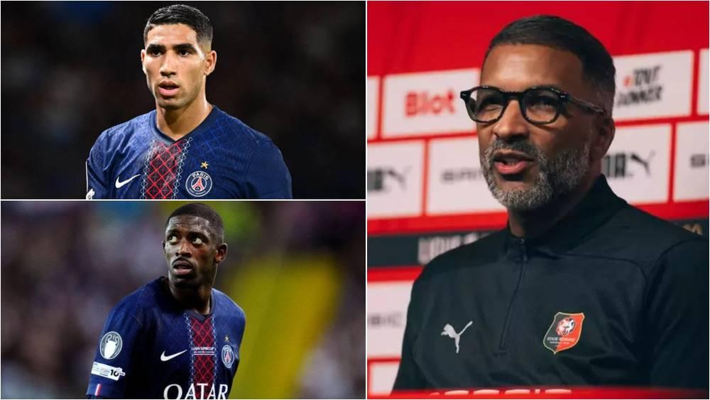 مدرب ستاد رين يرشح ديمبيلي للفوز بالكرة الذهبية ويؤكد: "سأكون سعيدا أيضا إذا توج بها حكيمي"