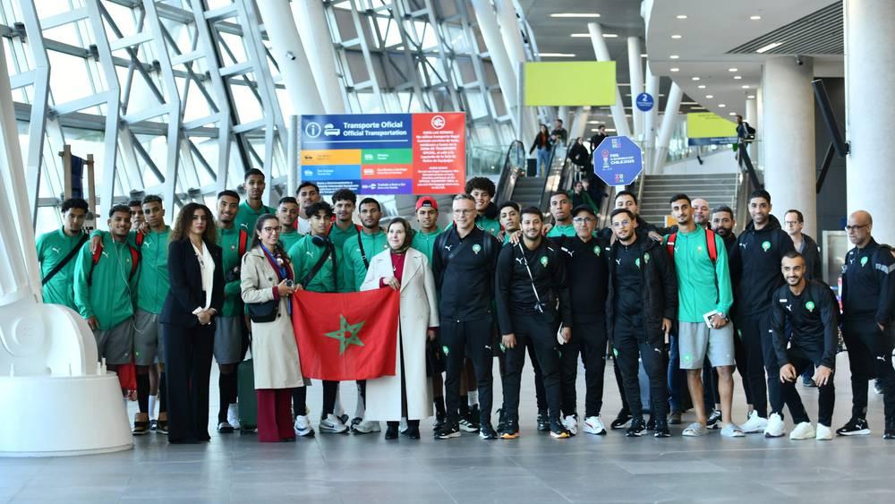 المنتخب المغربي تحت 20 سنة يصل إلى الشيلي تمهيدا للمشاركة في كأس العالم للشباب