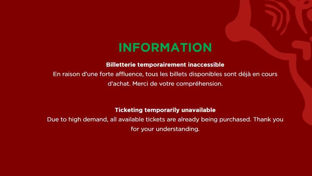 "التذاكر غير متاحة حاليا".. "الكاف" يعلن توقف الموقع الخاص ببيع تذاكر كأس أفريقيا "المغرب 2025" بسبب الإقبال الكبير!