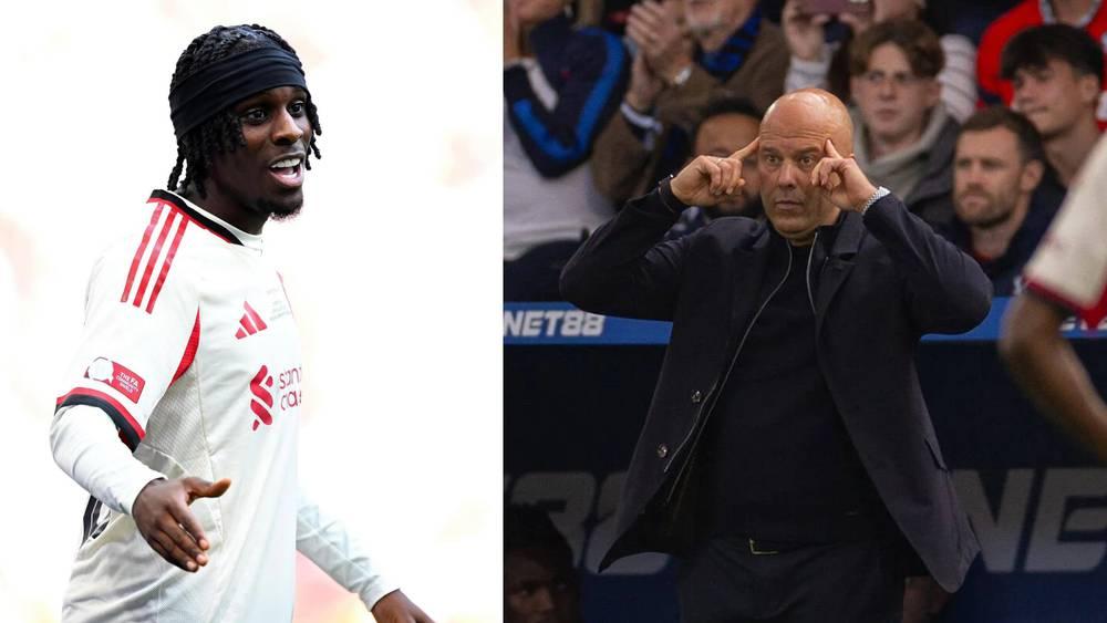 "أحد لاعبينا كان يفكر في الهجمة المرتدة في وقت كان علينا أن ندافع فيه".. سلوت يعاتب فريمبونغ بعد أول هزيمة لليفربول