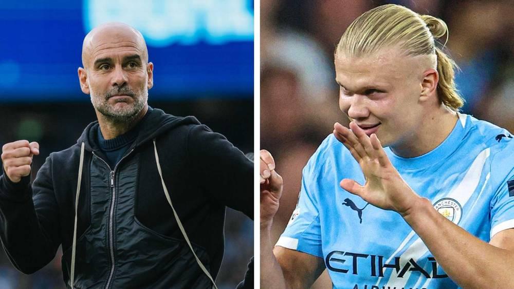 غوارديولا: "ربما أرقام هالاند في هذا العمر أفضل من ميسي ورونالدو!"