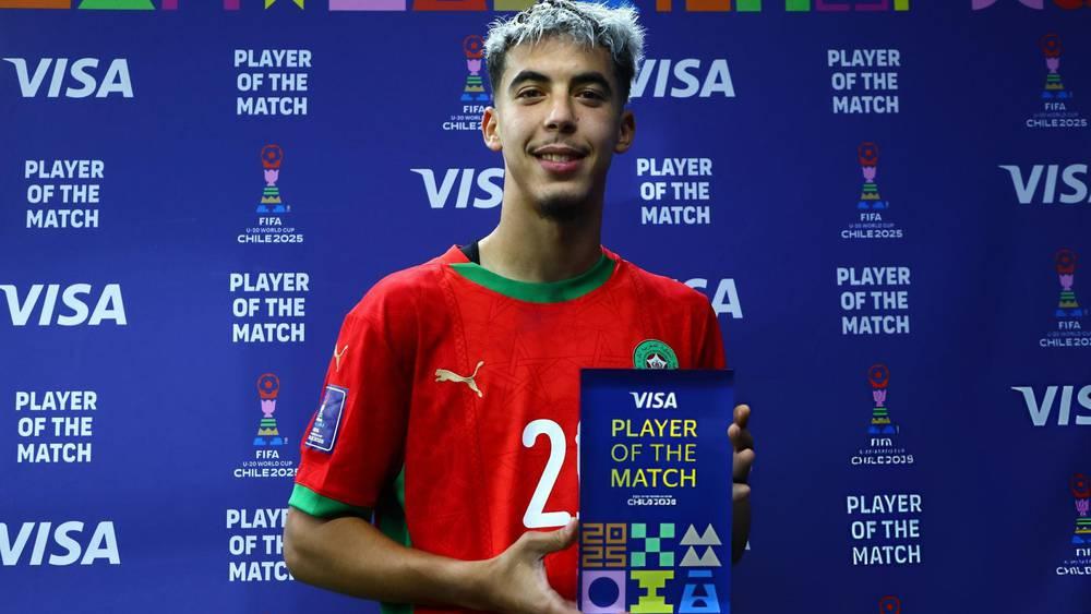 مونديال الشباب/ زابيري يتوج بجائزة "رجل المباراة" في انتصار المغرب على كوريا الجنوبية (2-1) ضمن الدور ثمن النهائي