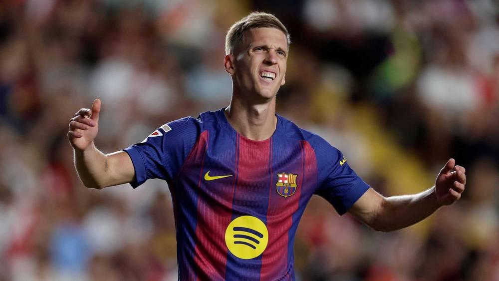 برشلونة يعلن إصابة أولمو على مستوى عضلة الساق اليسرى دون تحديد مدة غيابه