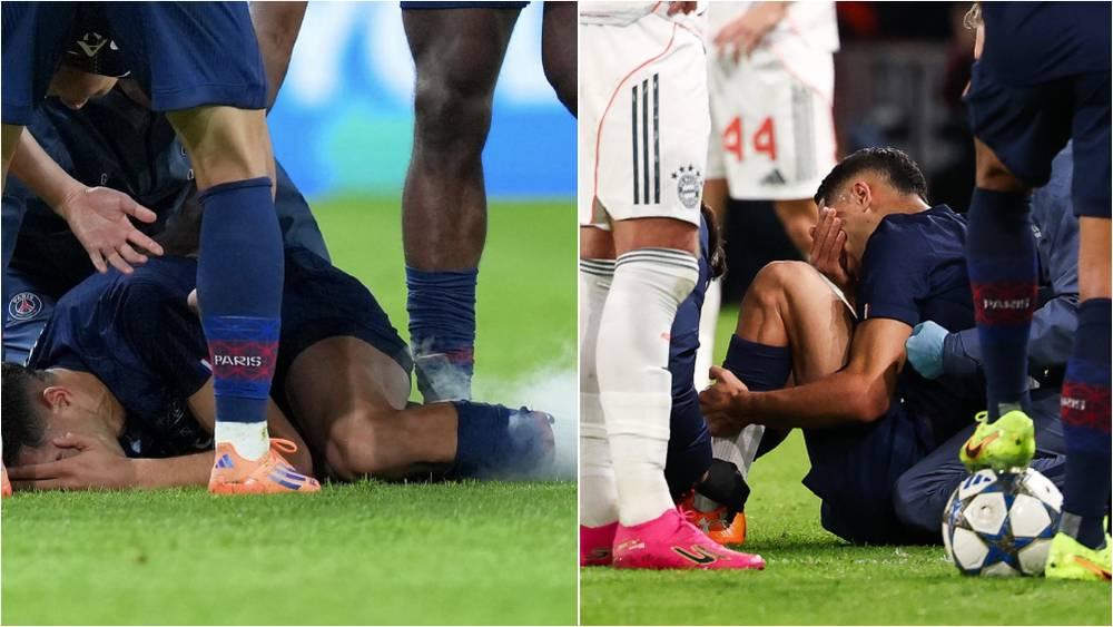 Hakimi souffre d'une "grave" blessure à la cheville et quitte le match PSG-Bayern Munich en larmes